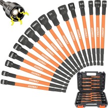 16Pcs Magnetic Nut Driver Set | 6 Inch Long Nut Driver Set | Sae And Met... - £43.44 GBP