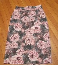 Pinup Couture Deadly Dames Floral Skirt Painterly Rose&#39;s Camilias Made U... - $58.00