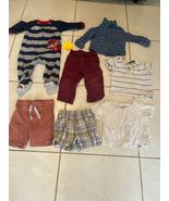 Baby Boy Clothes Lot 7pc 12-24M Romper, Shirt, Shorts &amp; Pants Mixed Brands - $27.78 CAD