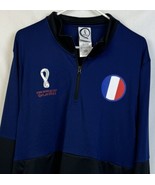 FIFA World Cup 1/4 Zip Pullover Shirt France Soccer Football Qatar 2022 ... - £26.28 GBP