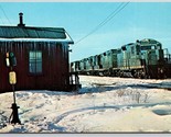 Boston &amp; Maine 1753 B&amp;M Yard Train Mechanicville NY Train Chrome Postcar... - £5.51 GBP