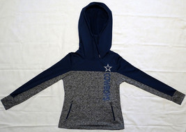 New Nfl Team Apparel Dallas Cowboys Pullover Long Sleeve Hoodie 2 Zip Pockets M - £10.31 GBP