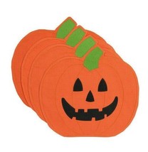 Sweet Street Halloween Pumpkins Jack o lantern Orange Placemats Set of 4 - £23.67 GBP