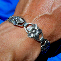Vintage Art Deco Design Sterling Silver 925 Denmark Link panel Bracelet ... - $757.44 CAD