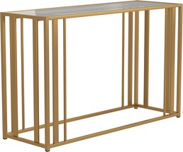 Coaster Home Furnishings Eastbrook Metal Frame Sofa Table, Matte Brass And Clear - £199.51 GBP