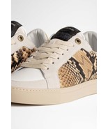 Zadig &amp; Voltaire Board Wild Leather Low Top Sneakers Desert $398 Sz 38 NIB - $223.40 CAD