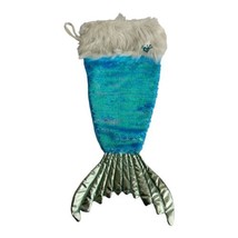Mermaid Tail Christmas Stockings Reversible Sequin Girls Fairy Tale Teal Blue - £11.41 GBP