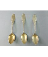3 Vintage Antique Aesthetic Warner Coin Silver Monogram Teaspoons - €55,62 EUR