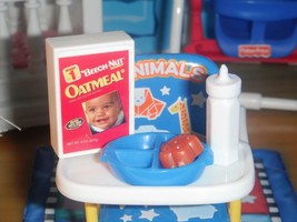 Barbie Little Krissy Beech Nut Oatmeal Feeding Set Blue fits Loving Family Dolls - £6.22 GBP