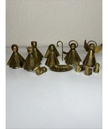 Vintage Christmas Mexico Laton Hechuan Nativity Figures Brass Figurines ... - $48.00 CAD