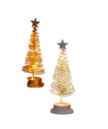 LED Christmas Tree Spiral Light Ornament-Wrought Iron Desk Lamp Xmas Nig... - $47.85 CAD