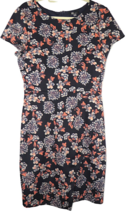 Kut From The Kloth Women&#39;s Navy Floral Front Slit Sheath Dress Size 8 - £27.36 GBP