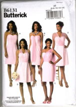 Butterick B6131 Misses 6 to 14 Easy Special Occasion Dress Uncut Sewing Pattern - £11.91 GBP
