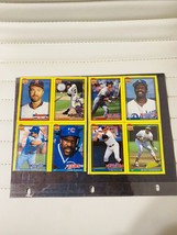 1991 Topps Box Bottom Cards Wax Boxes Set 8 cards-2 Uncut Panels See Scan. R Hend - £11.42 GBP