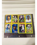 1991 TOPPS BOX BOTTOM CARDS Wax Boxes set 8 cards-2 UNCUT PANELS see sca... - £10.42 GBP