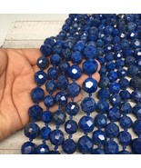 1 Strand,10mm-16mm, Facetted Round Lapis Lazuli Beads Strand @Afghanista... - £55.08 GBP