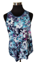 Tek Gear Dry Tech Top Women&#39;s Size Large Multicolor Floral Sleeveless Activewear - £11.62 GBP