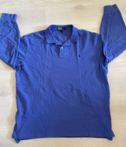 Polo By Ralph Lauren Men&#39;s Long Sleeve Blue Casual Logo Preppy Cotton Collar - £9.40 GBP