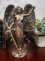 Ebros Judaic Archangel Saint Raguel Statue Angel of Justice 9.75&quot;H Figurine - £52.62 GBP