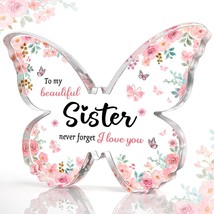 For Sister Best Sister Birthday Gift from Sister 5x3.8x0.6 Inch Butterfl... - £12.98 GBP