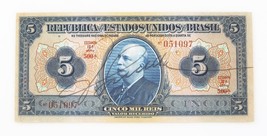 1925 Brazil Cinco Mil Reis Note XF+ 5000 R$ Five Thousand Real Extra Fine+ P#29c - £108.01 GBP