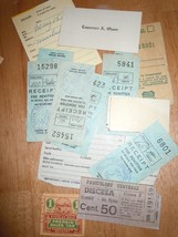 Vintage Assorted Receipts And Tickets 1940s - $2.72 CAD