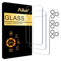 3 Pack Screen Protector For Iphone 14 Pro Max[6.7 Inch] + 3 Pack Camera Lens Pro - £12.85 GBP