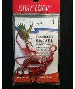 Eagle Claw Lazer  Barrel Swivel with Safety Snap Qty 3  Size 1 - $2.97