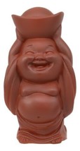 Laughing Buddha Lifting Gold Ingot Feng Shui Bodhissatva Maitreya Mini Figurine - £9.61 GBP
