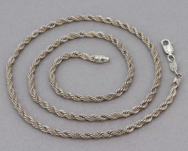 Michael Anthony Intertwined Sterling &amp; 14K Gold 3mm Rope Chain 20.5&quot; Necklace - £61.77 GBP