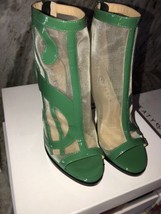 Katy Perry The Richie Mesh Patent Heels Green Size 7.5M New In Box 4.25” Heel - $148.91