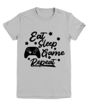 Eat-sleep-game-repeat , ash Youth Tee. Model 60077  - £21.57 GBP