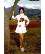 Vintage Teen Girl High School Cheerleader Hand on Hip by Tree 1970&#39;s Sna... - $129.54 MXN