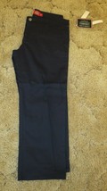 Dickies Girl&#39;s Stretch Fabric School Uniform Pants 32.5&quot; 24&quot; 4 Pockets N... - £11.61 GBP