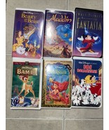 Walt Disney VHS Lot of 6 Classic, Bambi Fantasia Etc Pictures&amp; Home Vide... - £6.15 GBP