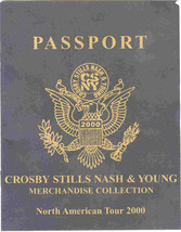 CSNY CROSBY STILLS NASH &amp; YOUNG Passport + Card +  Intinerary + Paper Co... - £14.97 GBP