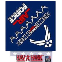 USA MADE US UNITED STATES AIR FORCE FLAMES BANDANA HEAD WRAP HANKY Scarf... - $12.99