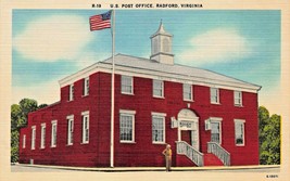 Radford Virginia ~ Stati Uniti Ufficio Postale ~ 1940s Cartolina - £5.18 GBP