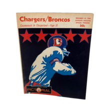 VTG  San Diego Chargers vs Denver Brocos Program AFL November 23, 1969 S... - $222.74
