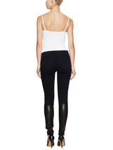 NWT J Brand Leather Pieced Jeans Photo Ready Skinny Leg Stepped Back Blu... - $39.00