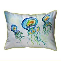 Betsy Drake Three Jellyfish Large Indoor Outdoor Pillow 16x20 - £37.59 GBP