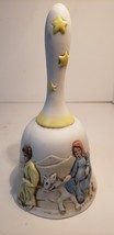 Vintage Nativity Scenes Bell Christmas 1985 Porcelain 6.5&quot; Tall - $130.29 MXN