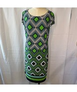 Jessica Howard Midi Dress Women’s Soze Large Geometric Print Green/Blue/... - $18.23