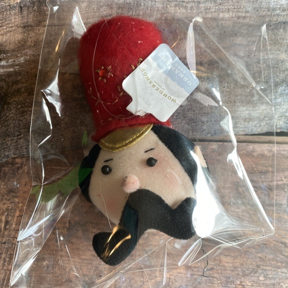 Nutcracker Felt Head Ornament , White - $25.15