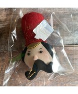 Nutcracker Felt Head Ornament , White - $25.15