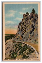 Point of Rocks Highway 10 Butte Montana MT UNP Linen Postcard XB1 - $3.91