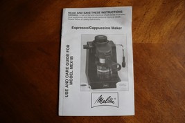 Melitta MEX1B Espresso Replacement Owners Manual Instruction Guide Paper... - $123.95 MXN