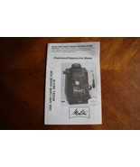 Melitta MEX1B Espresso Replacement Owners Manual Instruction Guide Paper... - $128.82 MXN
