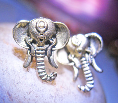  Haunted Earrings Freebie 27X Luck & Wards Off Evil Magick 925 Elephant Cassia4 - $0.00