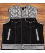 S&quot; Men’s Shirt Vintage Biker Antique Black Soft Real Leather Jacket Slee... - $107.00 CAD